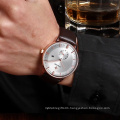 OEM Minimalist Leather Strap Luxury Quartz date Men Watches WWOOR 8808